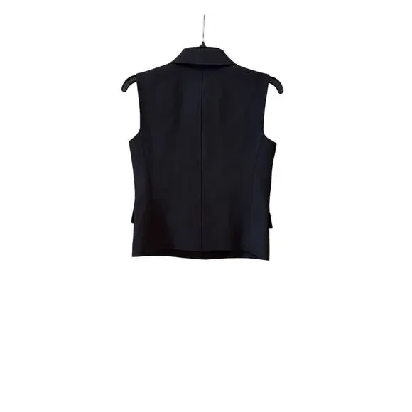 Theory Women's Tailored Vest, Black, 0 (New) - Picture 5 of 8